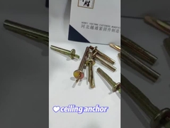 Ancrage de plafond plaqué en zinc jaune boulon d'acier au carbone de qualité 4,8 6x40 mm 6x60 mm