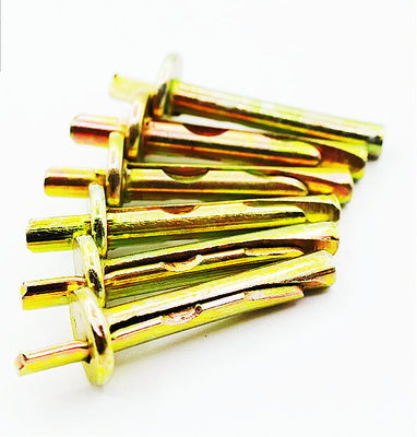 Ancrage de plafond plaqué en zinc jaune boulon d'acier au carbone de qualité 4,8 6x40 mm 6x60 mm
