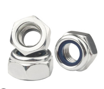Vacarme en acier à faible teneur en carbone de zinc blanc bleu en nylon de serrure d'écrous de tête de sortilège M3-M20 985 attaches industrielles