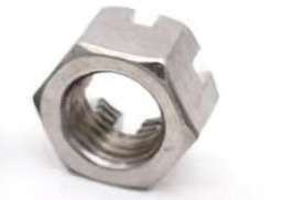 M4 Noix hexagonale à fente d'acier au carbone zinc galvanisé Din 935