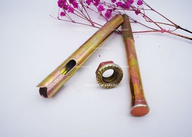 Ancre jaune de douille du zinc M10 avec le boulon de bride et le joint plat