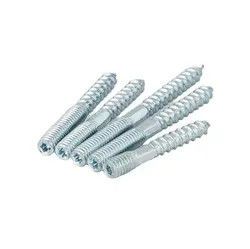 M6*60 M10*200 Crochets en acier au carbone Boulons bois à métal Dowels à double extrémité Fixation de meubles