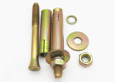 Fermetures d'ascenseur en acier au carbone Ancrage d'expansion Boulure Couleur zinc plaqué M6-M24