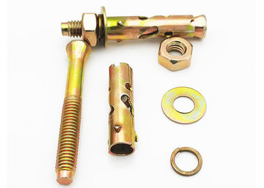 jaune/blanc zinc planté Anchor Bolt Antiskid Fin de requin type M6 zinc planté fini