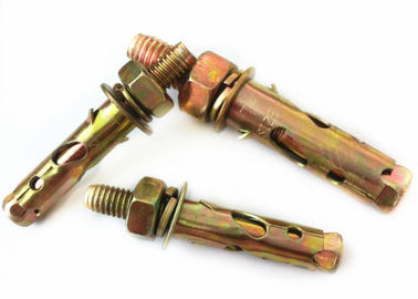jaune/blanc zinc planté Anchor Bolt Antiskid Fin de requin type M6 zinc planté fini