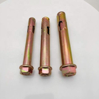 Boulons d'ancrage à douille Fixations Acier au carbone M6-M24 Jaune