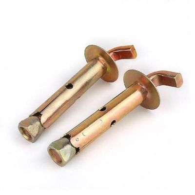 L'acier au carbone M6 L attaches de boulons d'anchrage de crochet jaunissent galvanisé