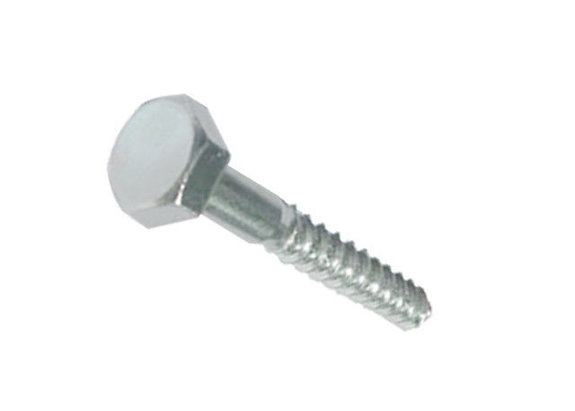 Hex Head Bois vis en acier au carbone blanc zinc plaqué DIN571 M6-M12 pour les fixations