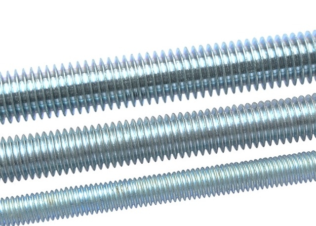 Construction à filetage complet Bleu blanc zinc Q195 acier au carbone DIN 975 Bande filetée M6*1m