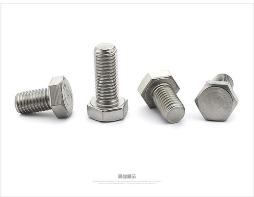 Grade 4.8 DIN933 8x20 mm Boulons à tête hexagonale noire à filetage complet en acier au carbone zincé